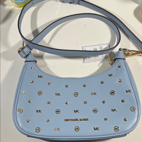 Michael Kors Handbags - Michael Kors Sky Blue Studded Shoulder Bag